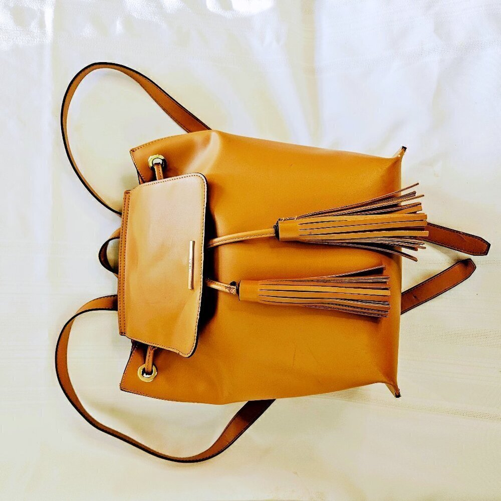 Aldo Dark Tan Unisex Backpack - Picture 8 of 10